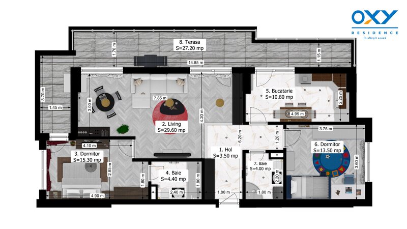 Rahova, Oxy Residence, 3 camere 111 m mega discount